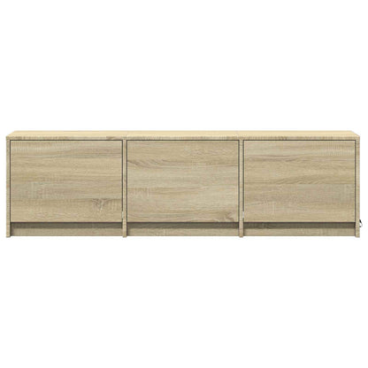 vidaXL TV Cabinet with LED 140 x 34 x 40 cm Sonoma Oak Engineered Wood
