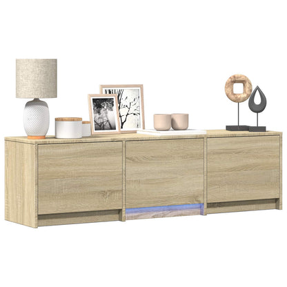 vidaXL TV Cabinet with LED 140 x 34 x 40 cm Sonoma Oak Engineered Wood