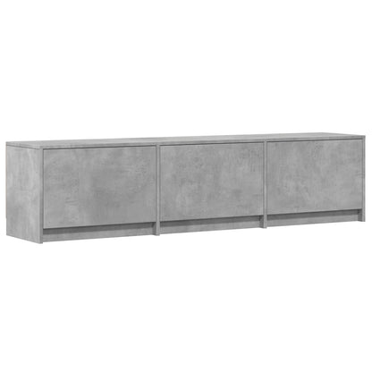 vidaXL TV Cabinet with LED 165x34x40 cm Concrete Grey Engineered Wood
