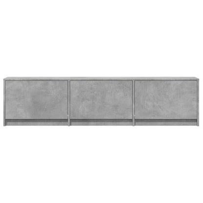 vidaXL TV Cabinet with LED 165x34x40 cm Concrete Grey Engineered Wood