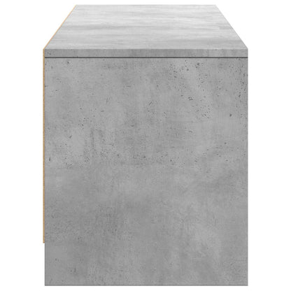 vidaXL TV Cabinet with LED 165x34x40 cm Concrete Grey Engineered Wood