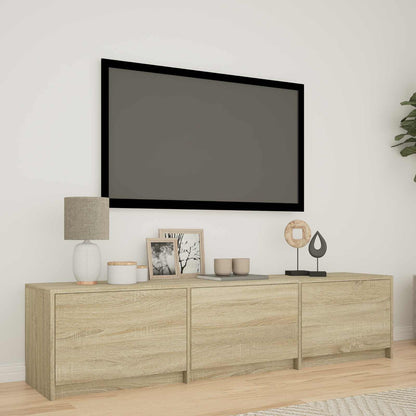 vidaXL TV Cabinet with LED 165 x 34 x 40 cm Sonoma Oak Engineered Wood