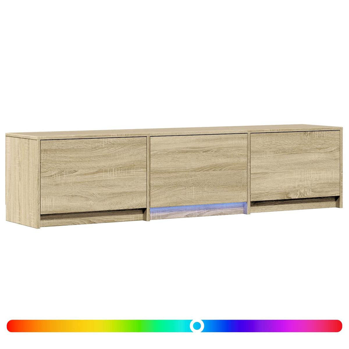 vidaXL TV Cabinet with LED 165 x 34 x 40 cm Sonoma Oak Engineered Wood