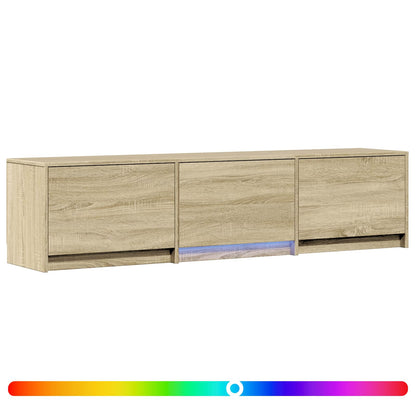 vidaXL TV Cabinet with LED 165 x 34 x 40 cm Sonoma Oak Engineered Wood
