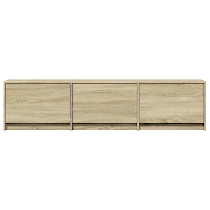 vidaXL TV Cabinet with LED Sonoma Oak 165 x 34 x 40 cm Engineered Wood