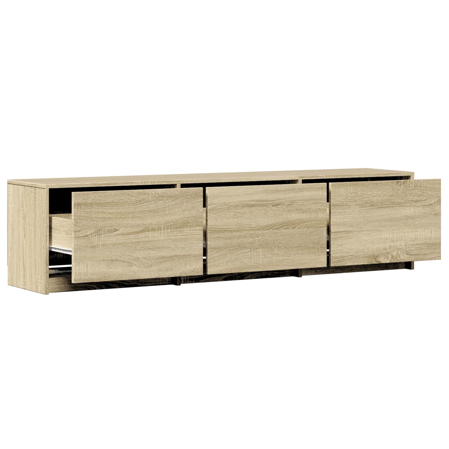 vidaXL TV Cabinet with LED Sonoma Oak 165 x 34 x 40 cm Engineered Wood