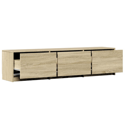vidaXL TV Cabinet with LED Sonoma Oak 165 x 34 x 40 cm Engineered Wood