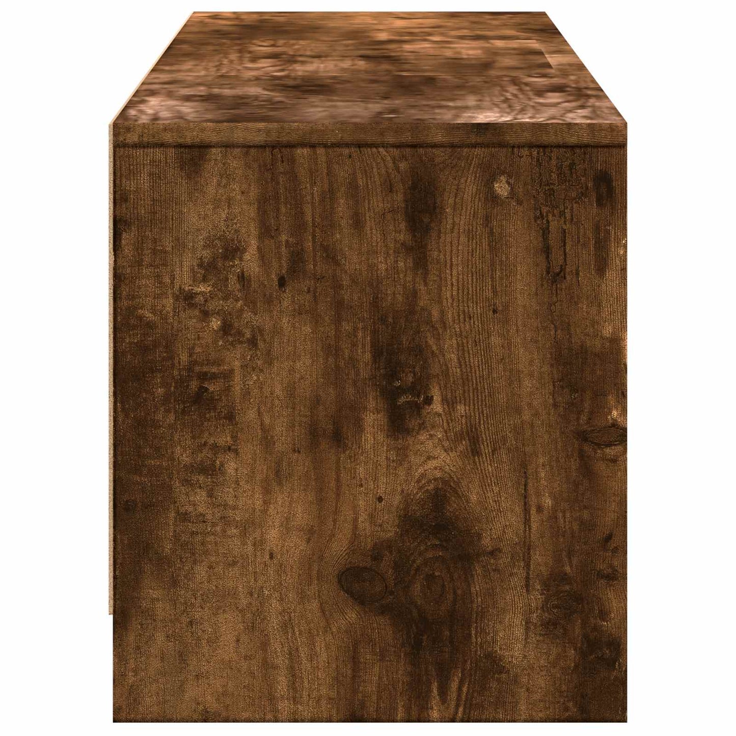 vidaXL TV Cabinet with LED 165 x 34 x 40 cm Smoked Oak Engineered Wood