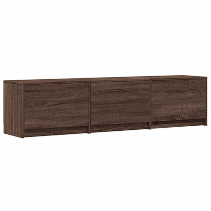 vidaXL TV Cabinet with LED Brown Oak 165 x 34 x 40 cm Engineered Wood