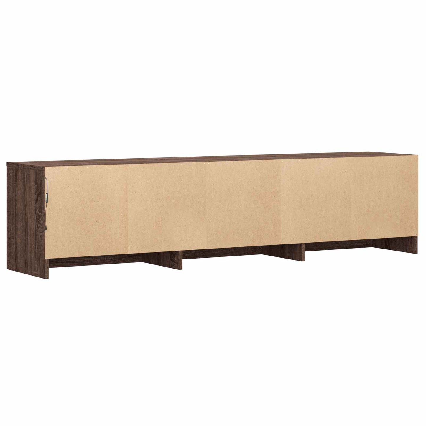 vidaXL TV Cabinet with LED Brown Oak 165 x 34 x 40 cm Engineered Wood