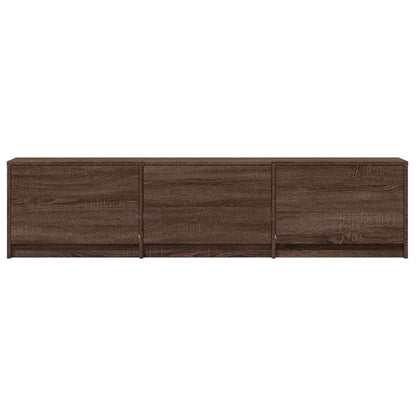 vidaXL TV Cabinet with LED Brown Oak 165 x 34 x 40 cm Engineered Wood