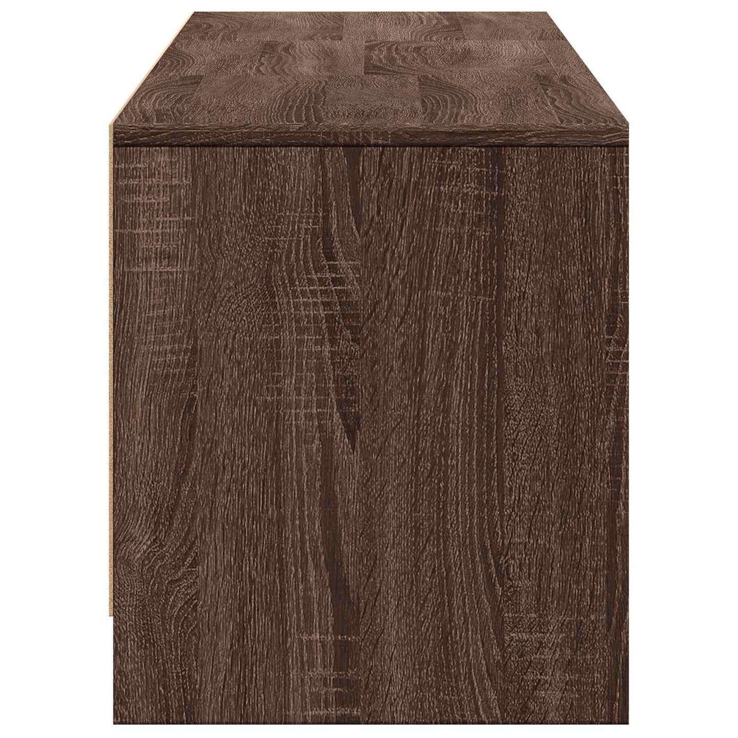 vidaXL TV Cabinet with LED Brown Oak 165 x 34 x 40 cm Engineered Wood