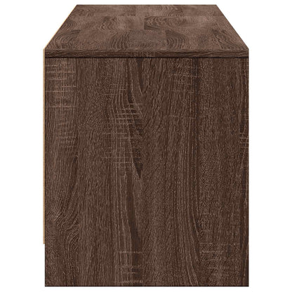 vidaXL TV Cabinet with LED Brown Oak 165 x 34 x 40 cm Engineered Wood