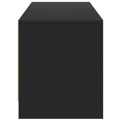 vidaXL TV Cabinet with LED 165 x 34 x 40 cm Black Engineered Wood