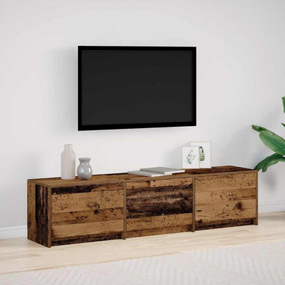 vidaXL TV Cabinet with LED 165 x 34 x 40 cm Old Wood Engineered Wood