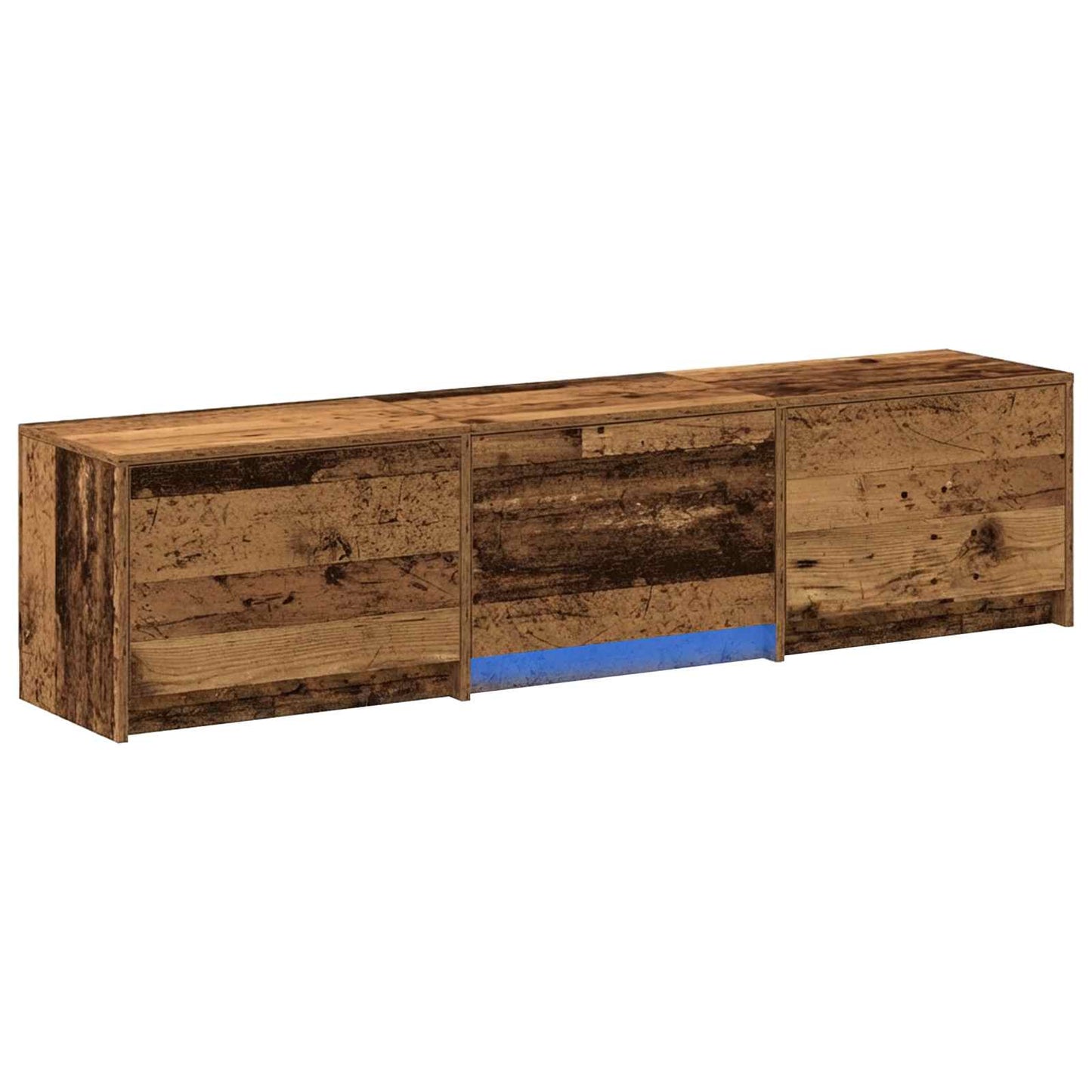 vidaXL TV Cabinet with LED Old Wood 165 x 34 x 40 cm Engineered Wood
