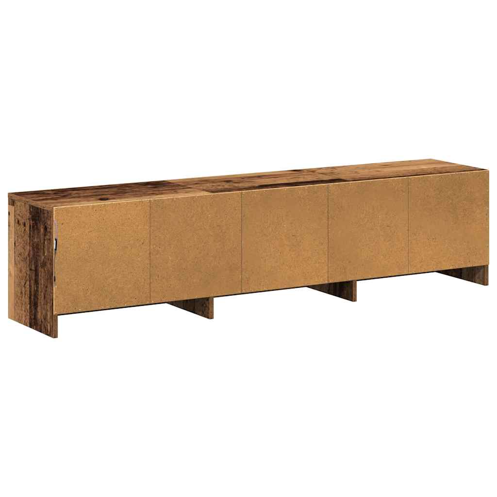 vidaXL TV Cabinet with LED Old Wood 165 x 34 x 40 cm Engineered Wood
