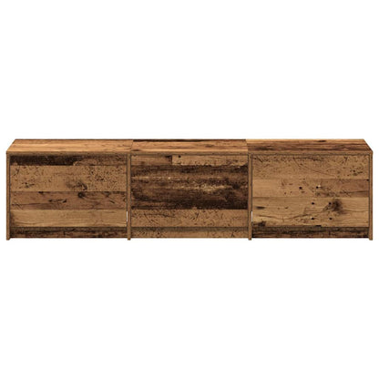 vidaXL TV Cabinet with LED Old Wood 165 x 34 x 40 cm Engineered Wood