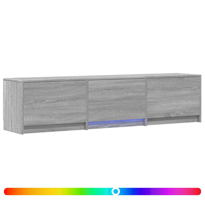 vidaXL TV Cabinet with LED 165x34x40 cm Grey Sonoma Engineered Wood
