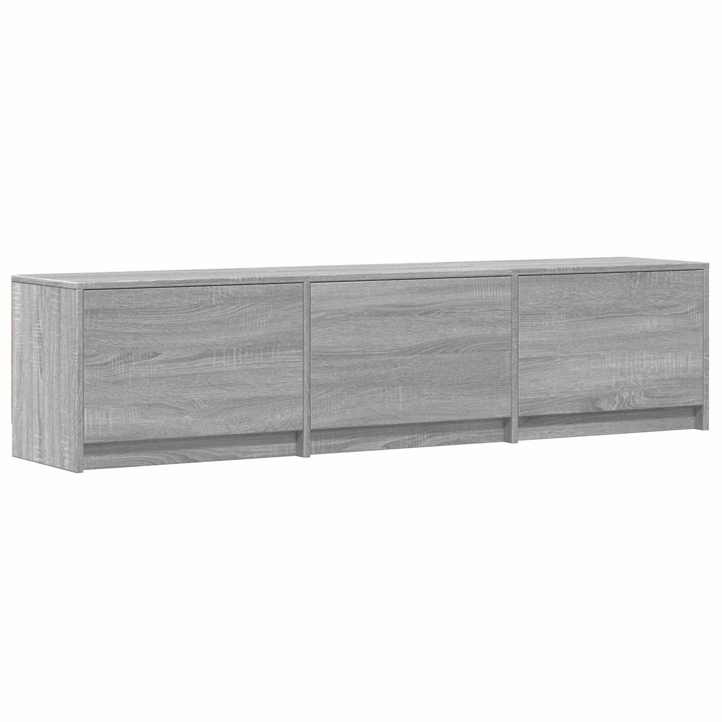 vidaXL TV Cabinet with LED 165x34x40 cm Grey Sonoma Engineered Wood