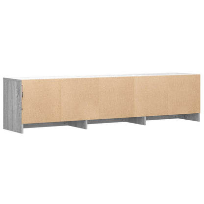 vidaXL TV Cabinet with LED 165x34x40 cm Grey Sonoma Engineered Wood