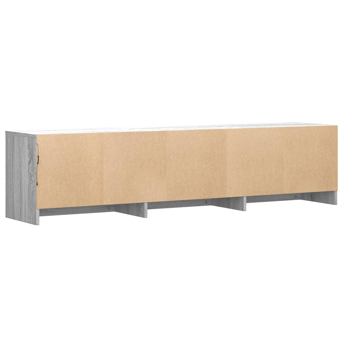 vidaXL TV Cabinet with LED 165x34x40 cm Grey Sonoma Engineered Wood