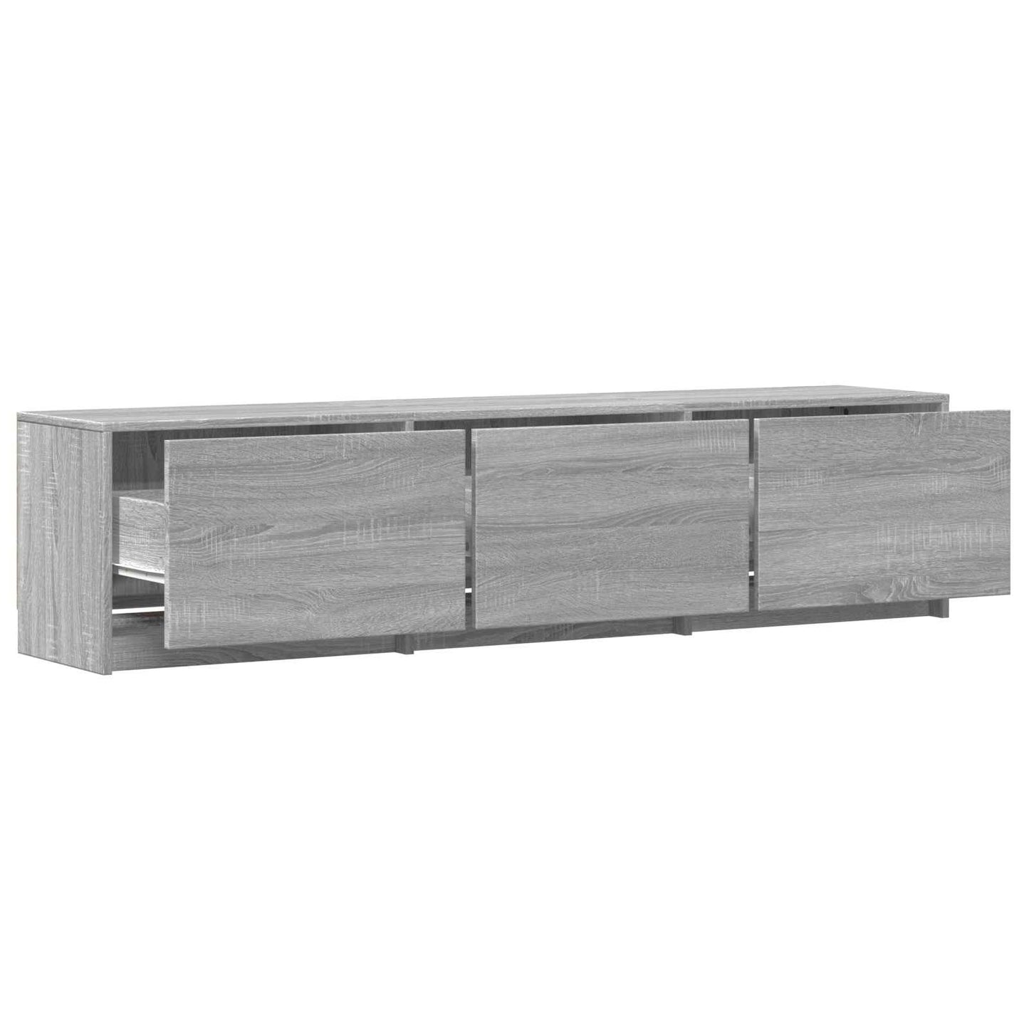 vidaXL TV Cabinet with LED 165x34x40 cm Grey Sonoma Engineered Wood