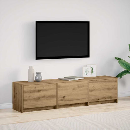 vidaXL TV Cabinet with LED 165 x 34 x 40 cm Artisian Oak