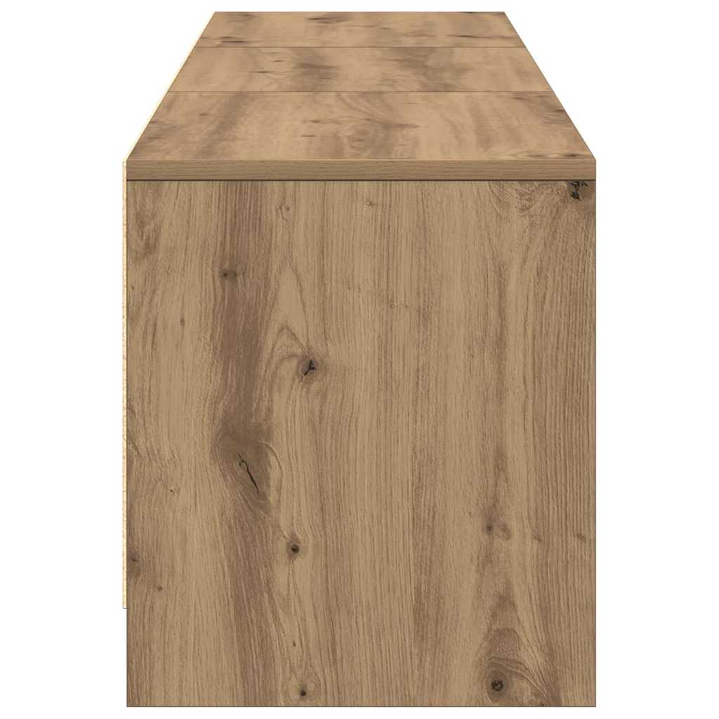 vidaXL TV Cabinet with LED 165 x 34 x 40 cm Artisian Oak