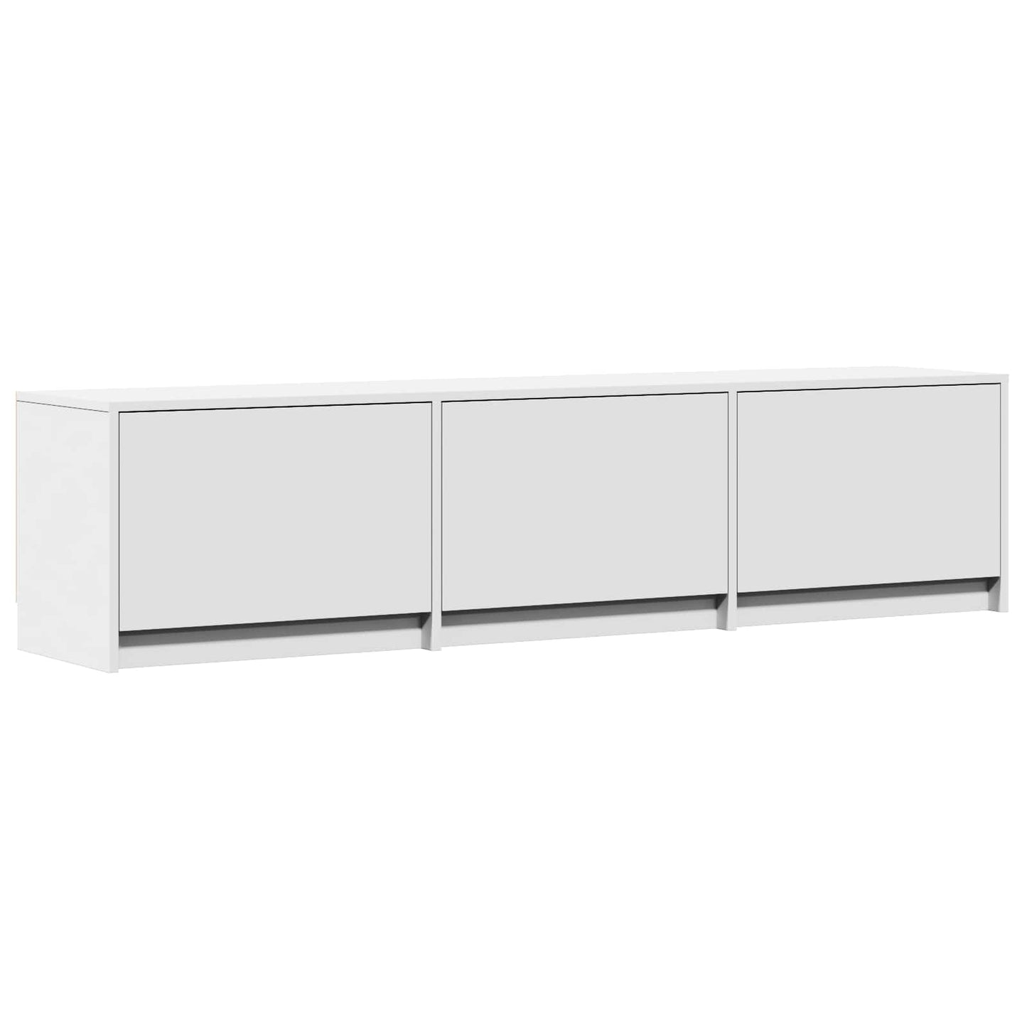 vidaXL TV Cabinet with LED 165 x 34 x 40 cm White Engineered Wood