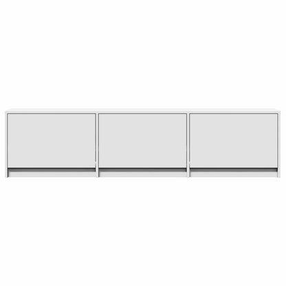 vidaXL TV Cabinet with LED 165 x 34 x 40 cm White Engineered Wood