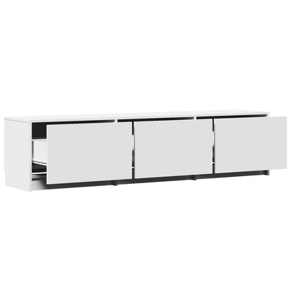 vidaXL TV Cabinet with LED 165 x 34 x 40 cm White Engineered Wood