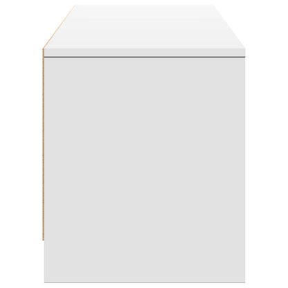 vidaXL TV Cabinet with LED 165 x 34 x 40 cm White Engineered Wood