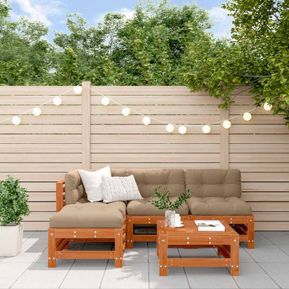 vidaXL Garden Lounge Set 5 pcs Wax Brown Solid Pine Wood