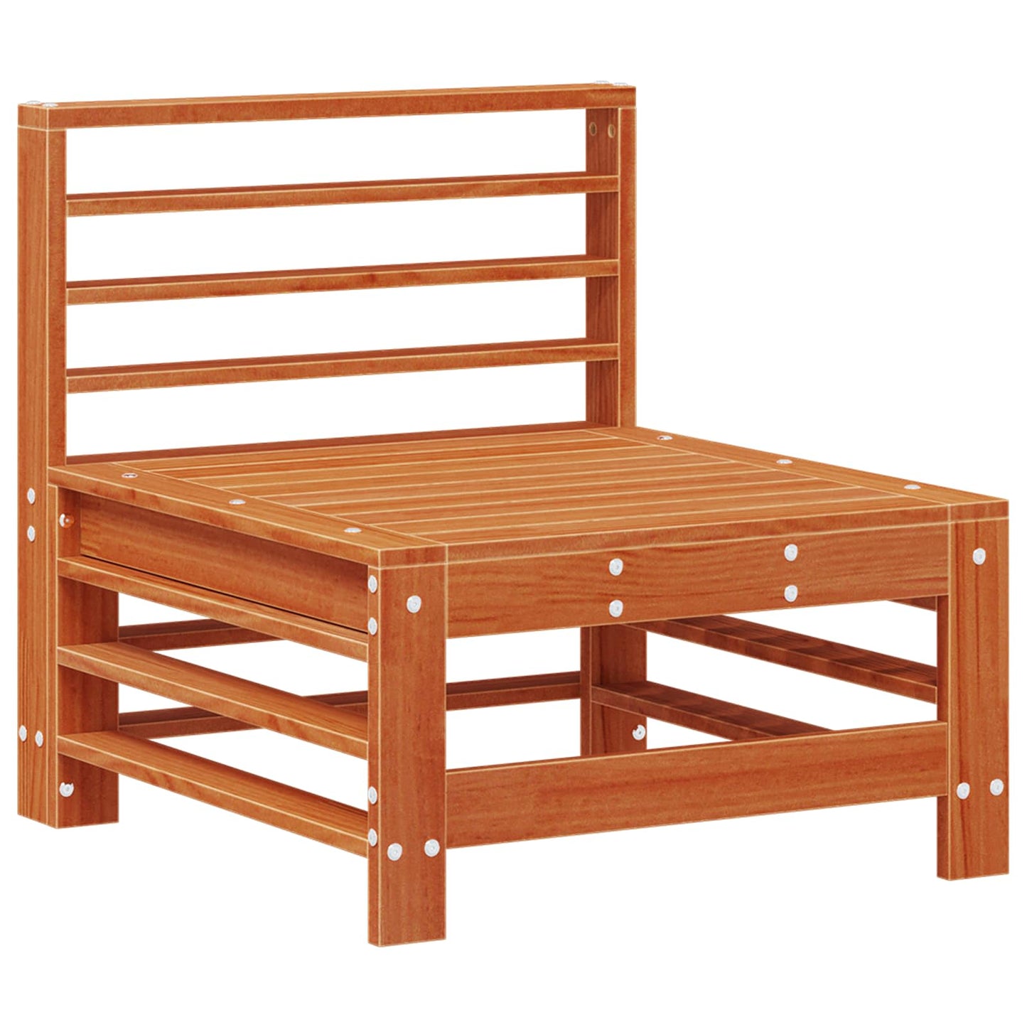 vidaXL Garden Lounge Set 7 pcs Wax Brown Solid Pine Wood