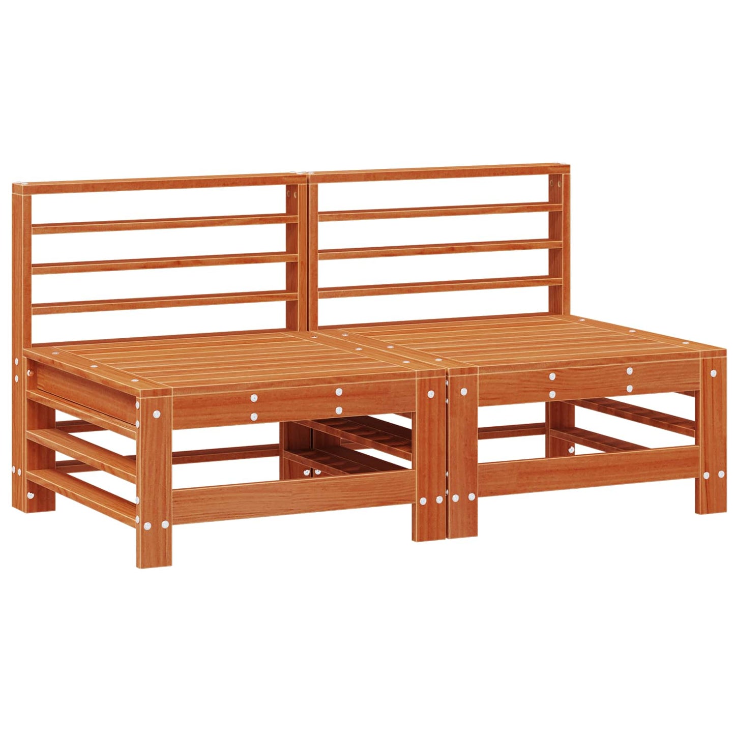 vidaXL Garden Lounge Set 7 pcs Wax Brown Solid Pine Wood