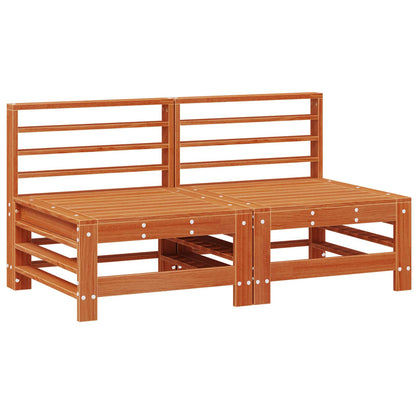 vidaXL Garden Lounge Set 7 pcs Wax Brown Solid Pine Wood