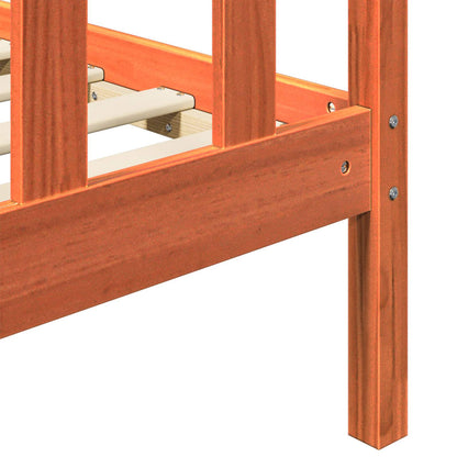 vidaXL Bed Frame with Headboard 2 pcs Wax Brown 205.5 x 185.5 x 100 cm
