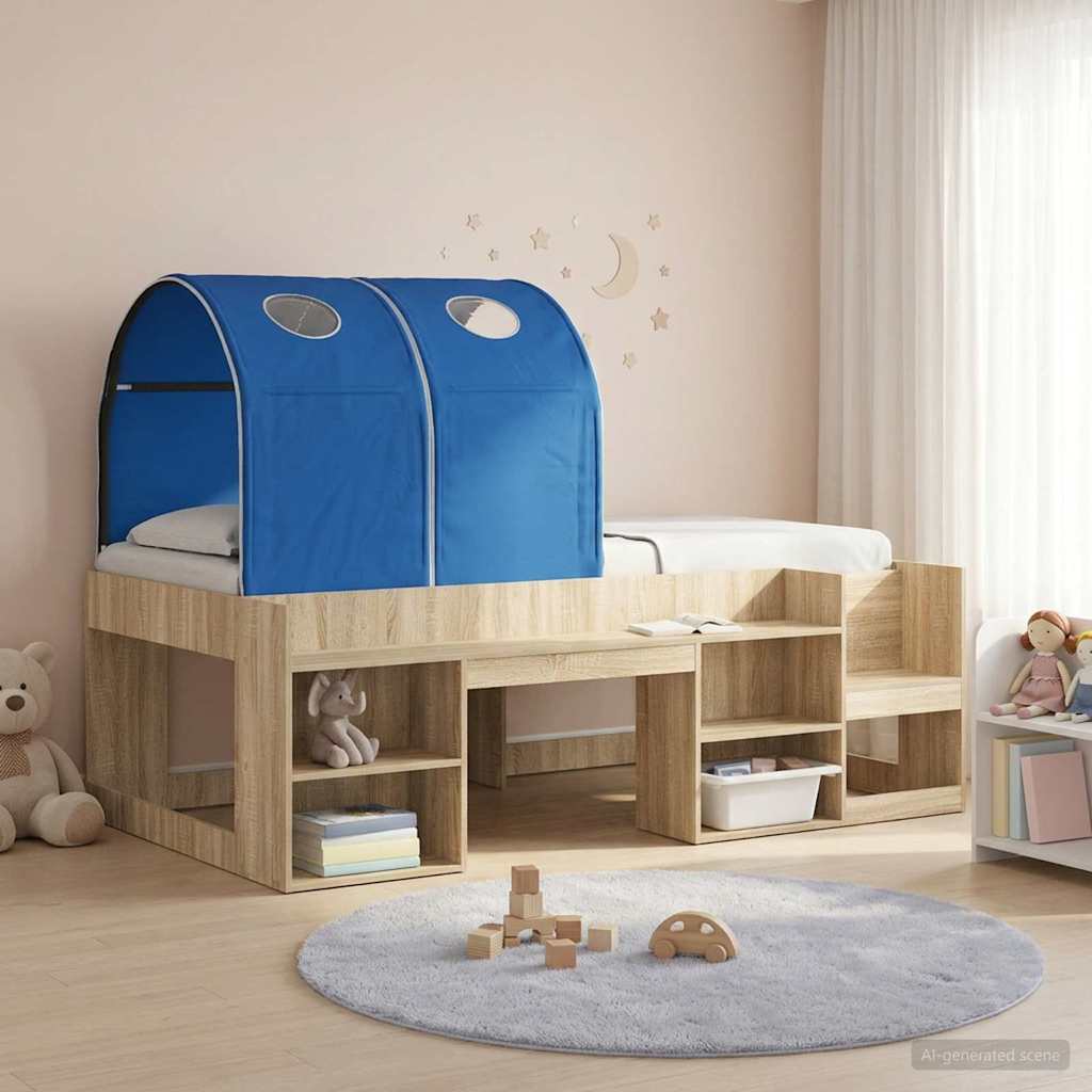 vidaXL Bed Tunnel for Kids Loft Bed 2 pcs Blue Polyester