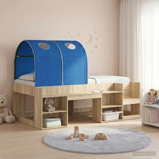 vidaXL Bed Tunnel for Kids Loft Bed 2 pcs Blue Polyester