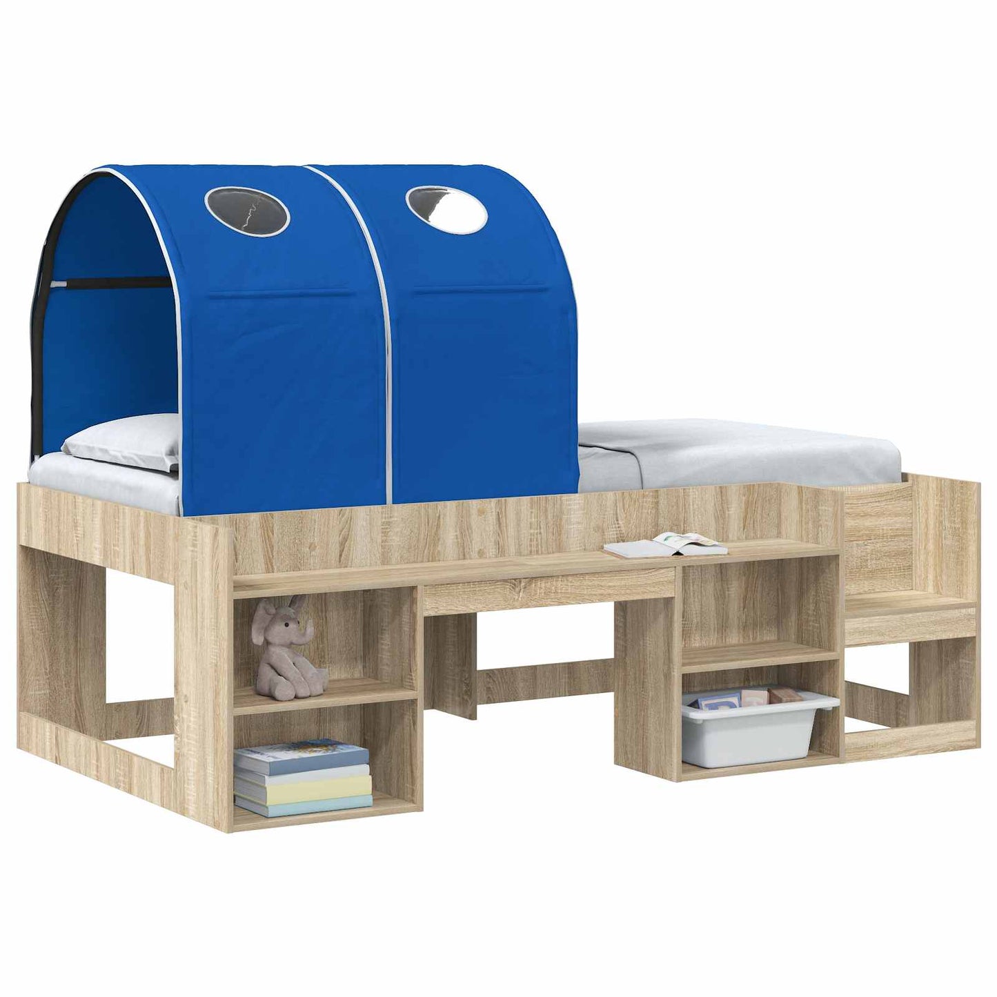 vidaXL Bed Tunnel for Kids Loft Bed 2 pcs Blue Polyester