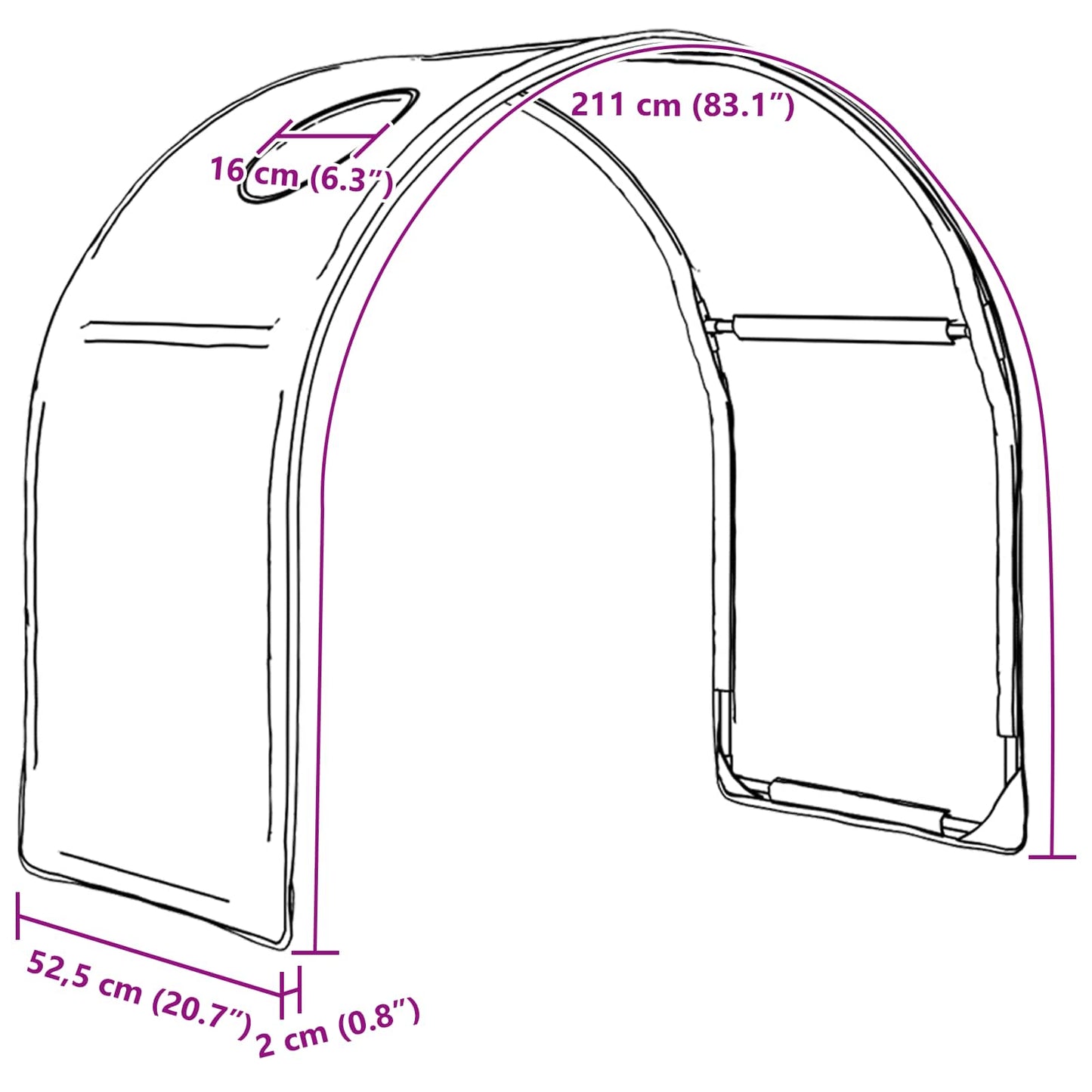vidaXL Bed Tunnel for Kids Loft Bed 2 pcs Blue Polyester