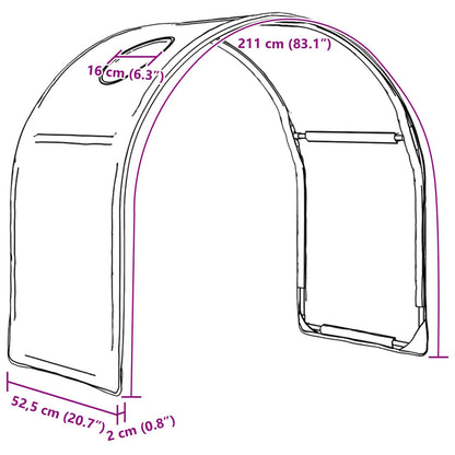 vidaXL Bed Tunnel for Kids Loft Bed 2 pcs Blue Polyester