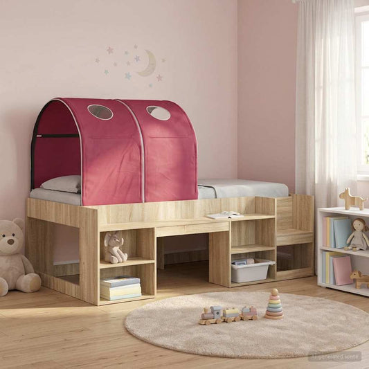 vidaXL Bed Tunnel for Kids Loft Bed 2 pcs Red Polyester