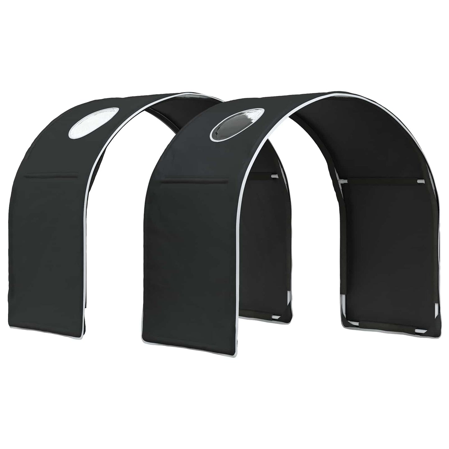 vidaXL Bed Tunnel for Kids Loft Bed 2 pcs Black Polyester