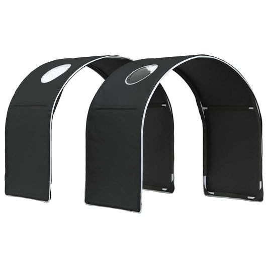 vidaXL Bed Tunnel for Kids Loft Bed 2 pcs Black Polyester
