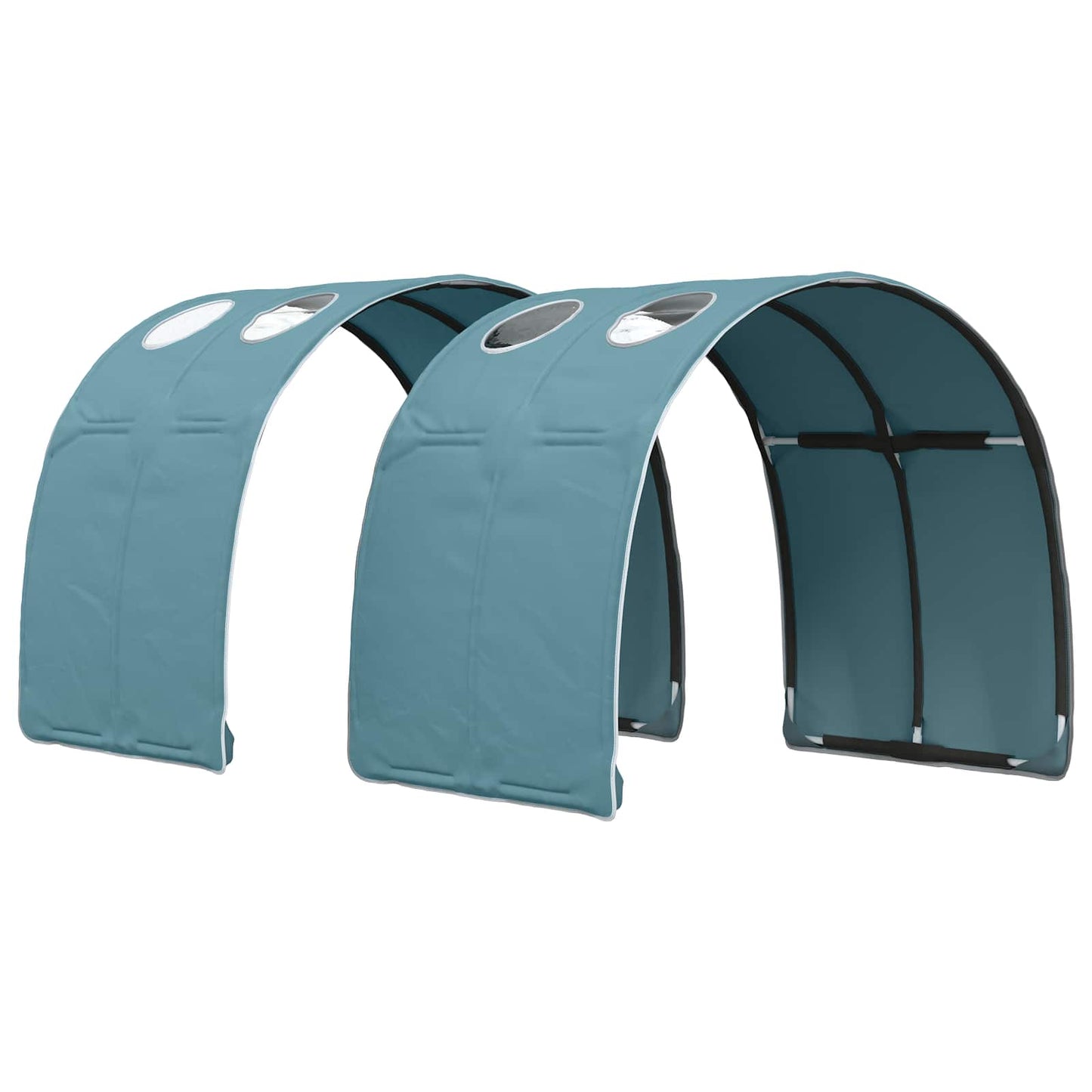 vidaXL Bed Tunnel 2 pcs Light Blue 211 x 67.5 x 2 cm Polyester