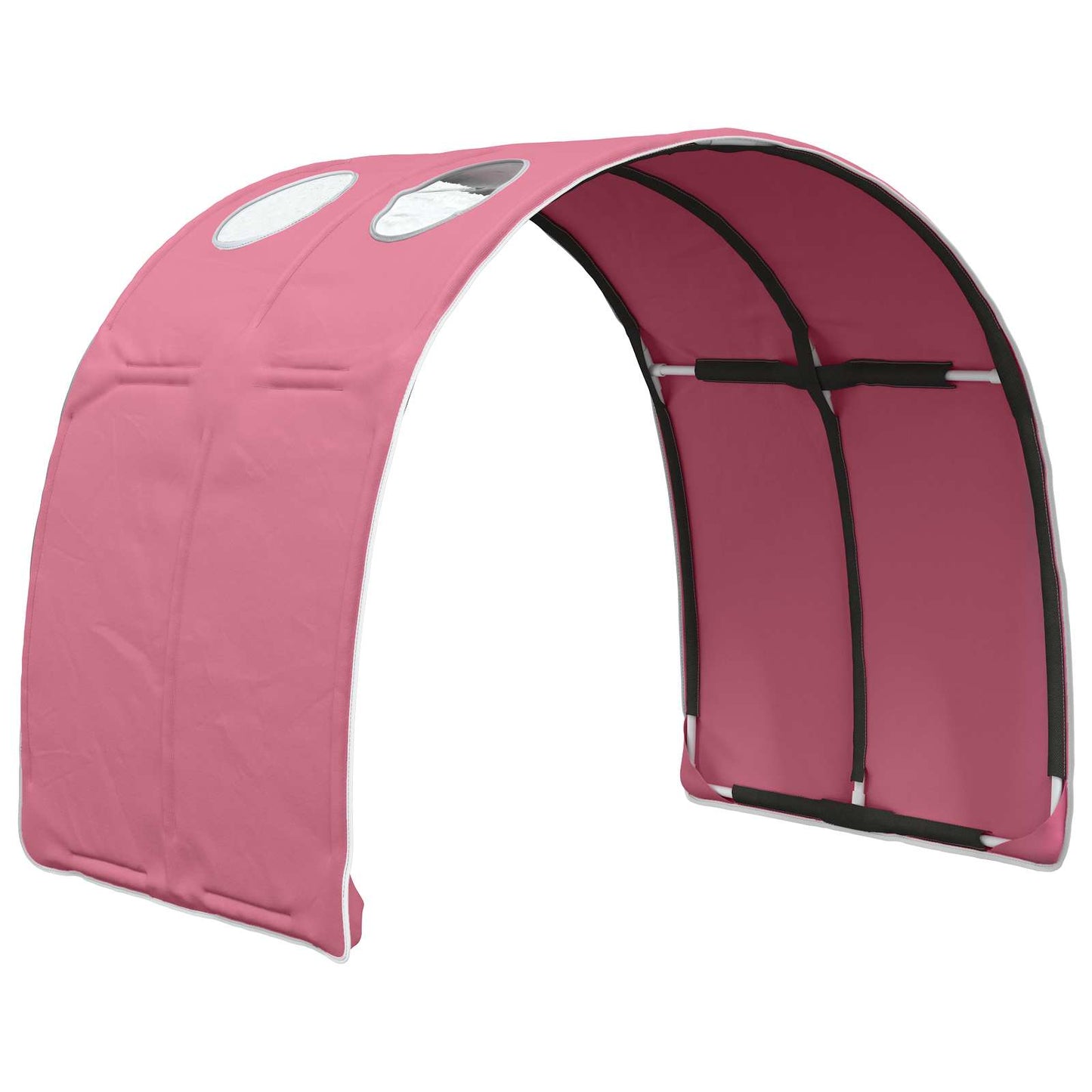 vidaXL Bed Tunnel 2 pcs Pink 211 x 67.5 x 2 cm Polyester