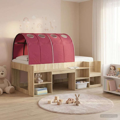 vidaXL Bed Tunnel 2 pcs Red Polyester