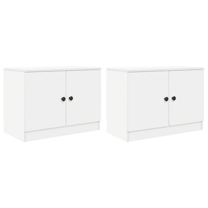 vidaXL Storage Cabinet for Loft Bed 2 pcs White 66 x 35 x 48 cm